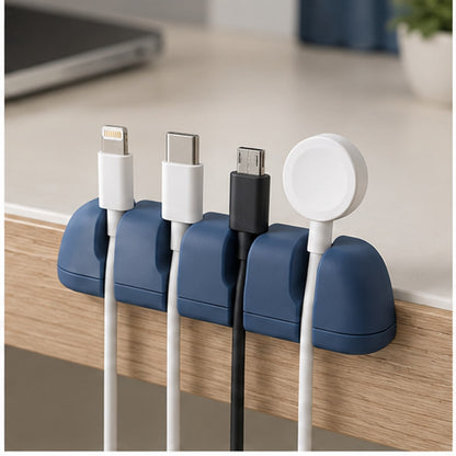 Desktop Charging Cable Dock — in use